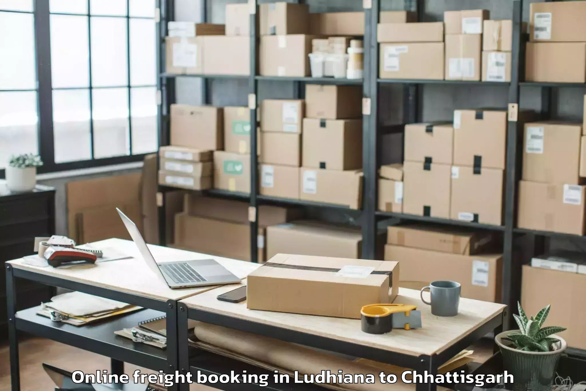 Leading Ludhiana to Gharghoda Online Freight Booking Provider